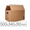 Caisse americaine q-connect avec poignees carton recycle cannelure 5mm 500x340x310mm coloris kraft