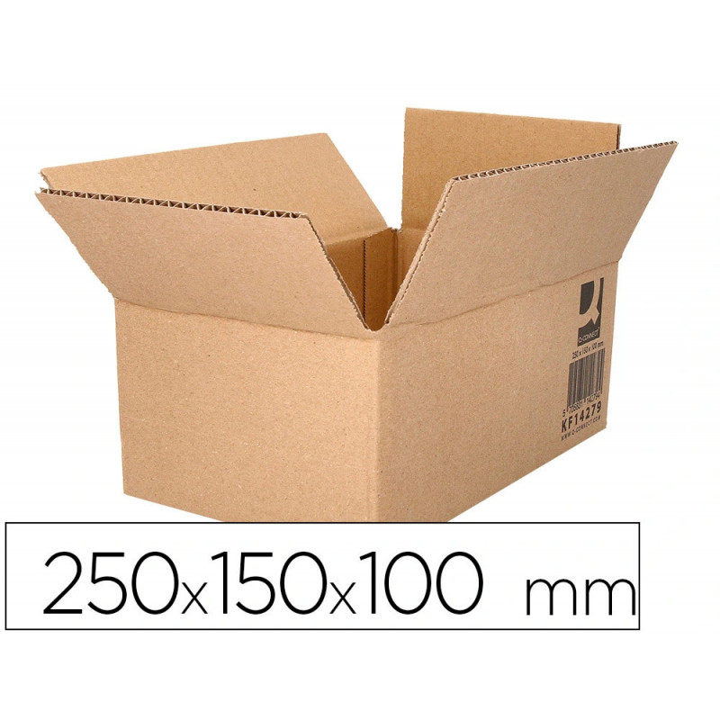 Caisse americaine q-connect carton recycle cannelure 5mm 250x150x100mm