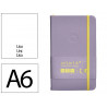 Carnet fermeture elastique jaune antartik notes couverture rigide a6 papier uni ivoire 100 feuilles 80gr fsc lilas