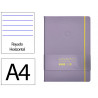 Carnet fermeture elastique jaune antartik notes couverture rigide a4 ligne 100 feuilles 80gr fsc coloris lilas