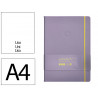 Carnet fermeture elastique jaune antartik notes couverture rigide a4 papier uni ivoire 100 feuilles 80gr fsc lilas