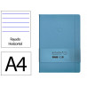Carnet fermeture elastique antartik notes couverture rigide a4 ligne 100 feuilles 80gr fsc coloris bleu ciel