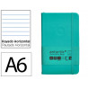 Carnet fermeture elastique antartik notes couverture rigide a6 ligne 100 feuilles 80gr fsc coloris turquoise