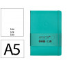 Carnet fermeture elastique antartik notes couverture rigide a5 papier uni ivoire 100 feuilles 80gr fsc turquoise