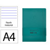 Carnet fermeture elastique antartik notes couverture rigide a4 ligne 100 feuilles 80gr fsc coloris vert paon