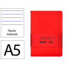 Carnet fermeture elastique antartik notes couverture rigide a5 ligne 100 feuilles 80gr fsc coloris rouge