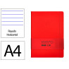 Carnet fermeture elastique antartik notes couverture rigide a4 ligne 100 feuilles 80gr fsc coloris rouge
