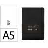 Carnet fermeture elastique antartik notes couverture rigide a5 papier uni ivoire 100 feuilles 80gr fsc coloris noir