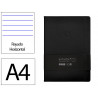Carnet fermeture elastique antartik notes couverture rigide a4 ligne 100 feuilles 80gr fsc coloris noir