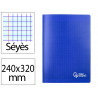 Cahier piqure liderpapel couverture pp 240x320mm 96p seyes coloris bleu