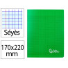 Cahier piqure liderpapel couverture pp 170x220mm 96p seyes coloris vert