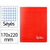 Cahier piqure liderpapel couverture pp 170x220mm 96p seyes coloris rouge