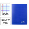 Cahier piqure liderpapel couverture pp 170x220mm 96p seyes coloris bleu
