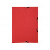 Chemise exacompta carte lustree 350gr a4 fermeture elastique sans rabat sans etiquette coloris rouge lot de 10