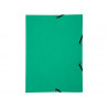 Chemise exacompta carte lustree 350gr a4 fermeture elastique sans rabat sans etiquette coloris vert lot 10