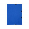 Chemise exacompta carte lustree 350gr a4 fermeture elastique sans rabat sans etiquette coloris bleu lot 10