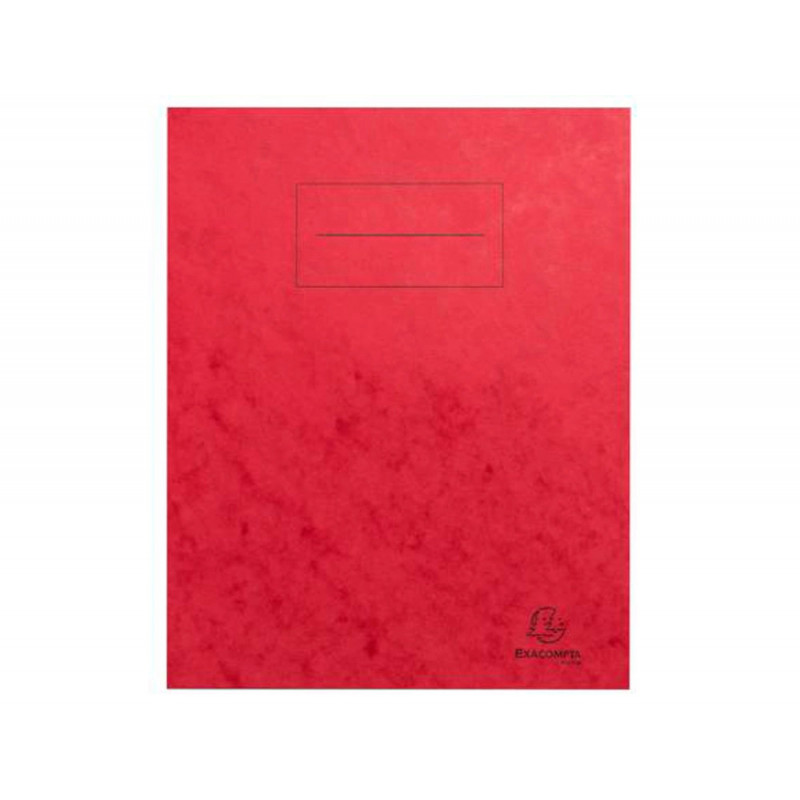 Protege-cahier exacompta carte lustree 225gr 17x22cm coloris rouge lot 10 unites