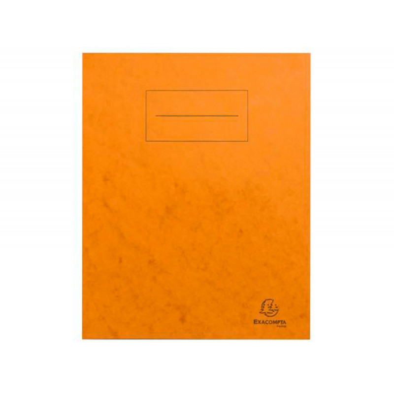 Protege-cahier exacompta carte lustree 225gr 17x22cm coloris orange lot 10 unites