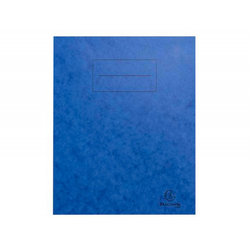 Protege-cahier exacompta carte lustree 225gr 17x22cm coloris bleu lot 10 unites