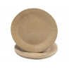 Assiette exacompta carton rond diam. 23cm coloris kraft paquet 20 unites