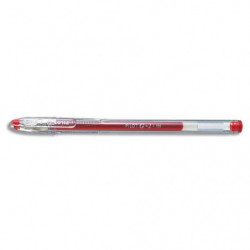 PILOT Stylo à bille pointe fine encre gel Rouge corps plastique et capuchon G1 05