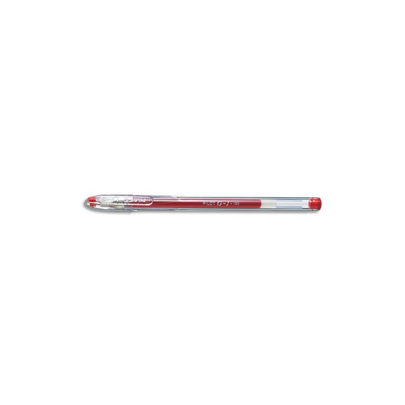 PILOT Stylo à bille pointe fine encre gel Rouge corps plastique et capuchon G1 05
