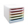 Module classement exacompta big box plus 5 tiroirs coloris arlequin
