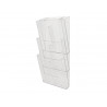 Trieur mural exacompta a4 vertical 3 compartiments coloris transparent