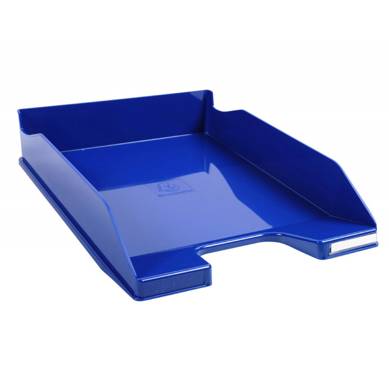Corbeille courrier exacompta midi-combo iderama superposable verticale/escalier coloris bleu royal brillant