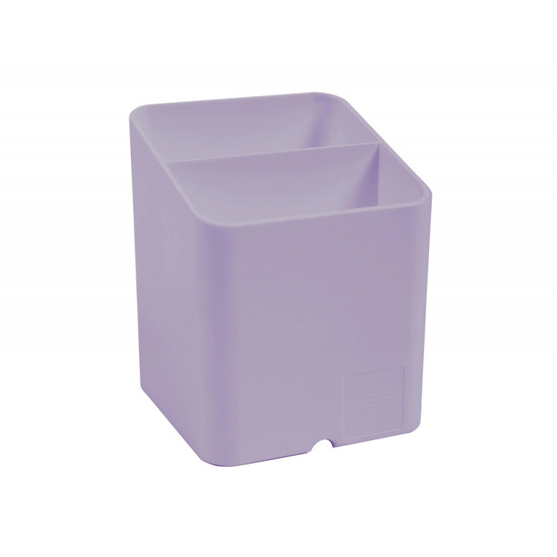 Pot a crayons exacompta pen-cube aquarel 2 compartiments coloris mauve