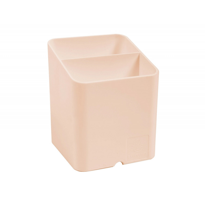 Pot a crayons exacompta pen-cube aquarel 2 compartiments coloris corail