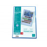 Pochette coin exacompta a4 pp graine 12/100eme 120 microns coloris bleu paquet 100 unites