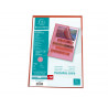 Pochette coin exacompta a4 pp graine 12/100eme 120 microns coloris rouge paquet 100 unites