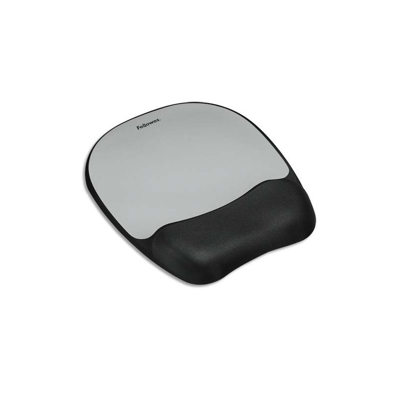 FELLOWES Tapis souris repose-poignet ergo mouss aluminium/Noir 9175801