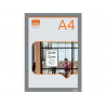 Porte-affiche nobo magnetique autocollant a4 cadre coloris gris
