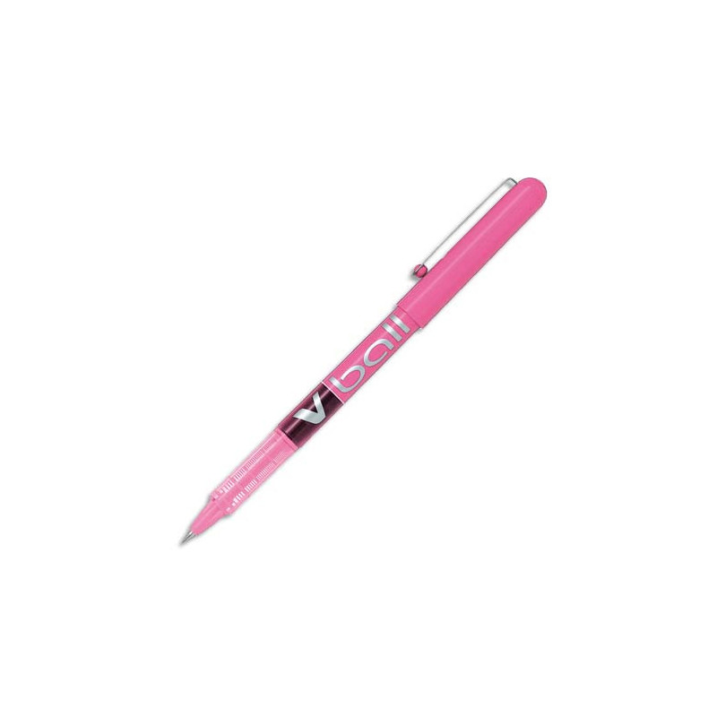 PILOT Stylo Roller pointe métal 0,5 mm encre liquide Rose V-BALL 05