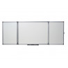 Tableau nobo blanc triptyque surface magnetique emaille 2000x1200mm