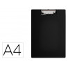 Porte-bloc q-connect miniclip superieur din a4 plastique 50% recycle epaisseur 2,1mm coloris noir