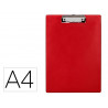 Porte-bloc q-connect din a4 plastique 50% recycle epaisseur 2,1mm coloris rouge