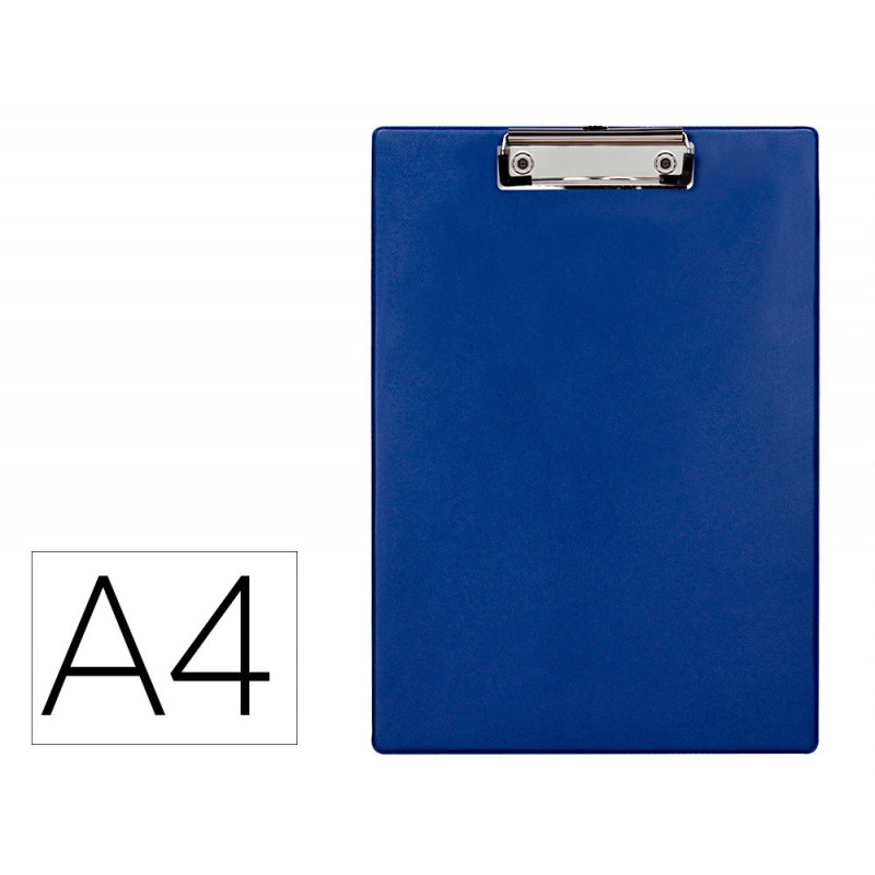Porte-bloc q-connect din a4 plastique 50% recycle epaisseur 2,1mm coloris bleu