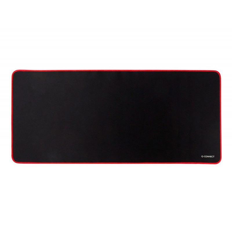 Tapis souris q-connect xxl 900x400mm coloris noir avec bord rouge