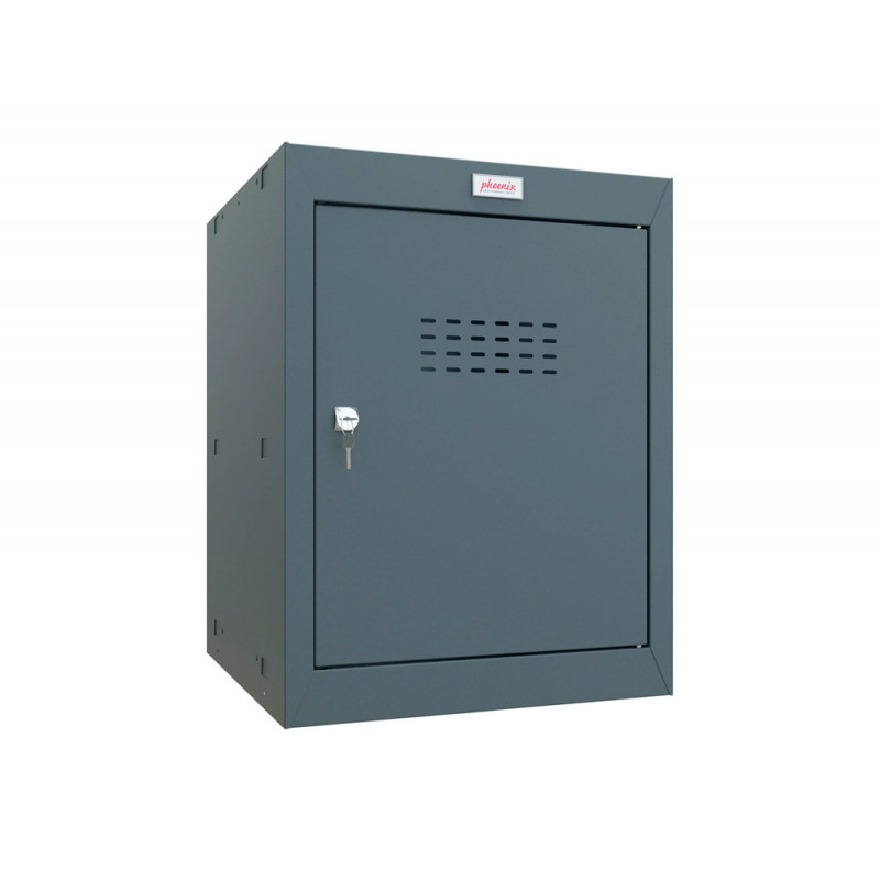 Casier cube phoenix taille 2 serrure a cle coloris gris fonce