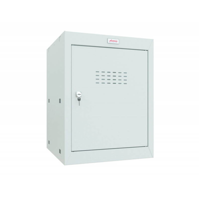 Casier cube phoenix taille 2 serrure a cle coloris gris clair