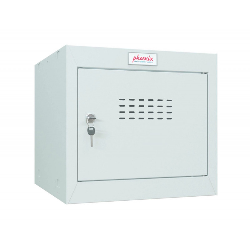 Casier cube phoenix taille 1 serrure a cle coloris gris clair