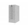 Bloc multitiroir phoenix serie md md0604g 10 tiroirs serrure a cle coloris gris