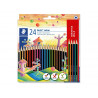 Crayon couleur staedtler noris colour 185 bois upcycle coloris assortis etui carton 20 + 4 offerts
