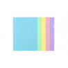 Pochette coin viquel rainbow pastel polpropylene a4 coloris assortis lot 10 unites