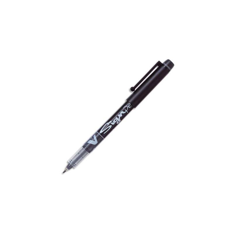 PILOT Stylo-feutre pointe en nylon largeur de trait 0,6 mm encre liquide Noire V-SIGN PEN