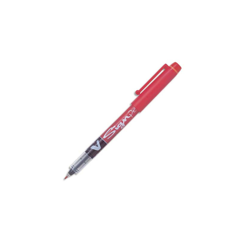 PILOT Stylo-feutre pointe en nylon largeur de trait 0,6 mm encre liquide Rouge V-SIGN PEN