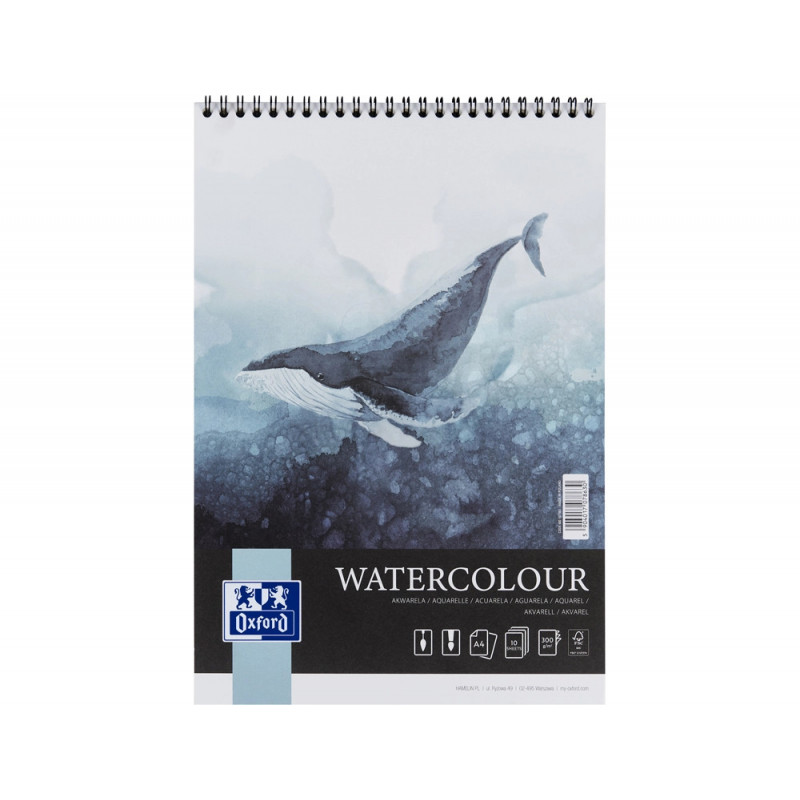 Bloc watercolour oxford art 210x297 reliure integrale 10 feuilles 300g